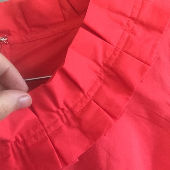 Talbots- embroidered cotton ruffle sheath dress. Size 6. Tea party preppy summer - Picture 4 of 9